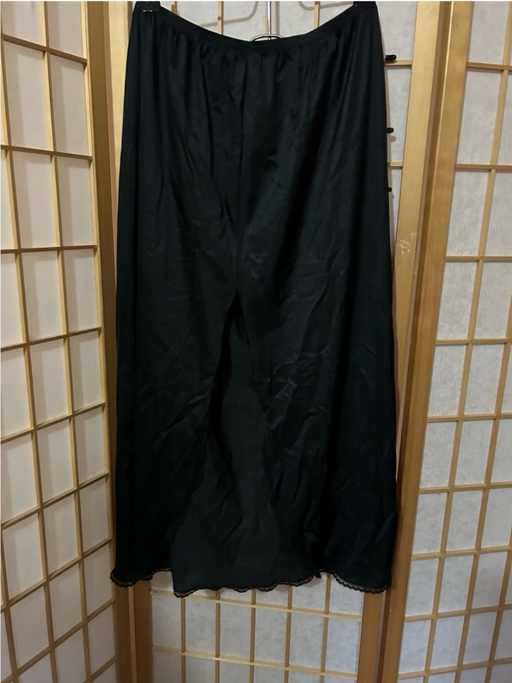 Vintage Vanity Fair Black Half Slip with Slit